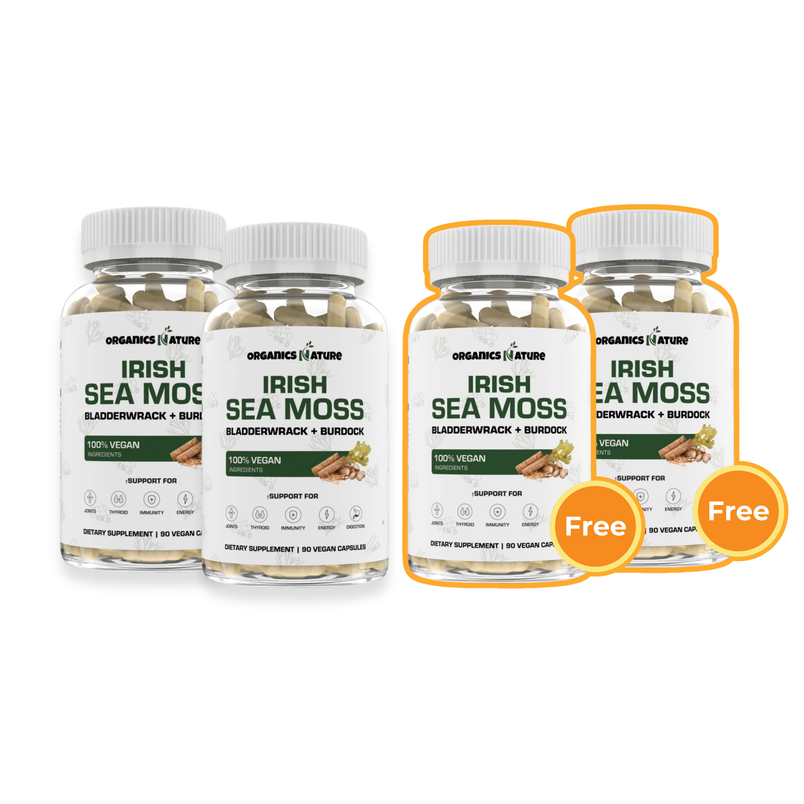 Irish Sea Moss With Bladder Wrack & Burdock Root BOGO