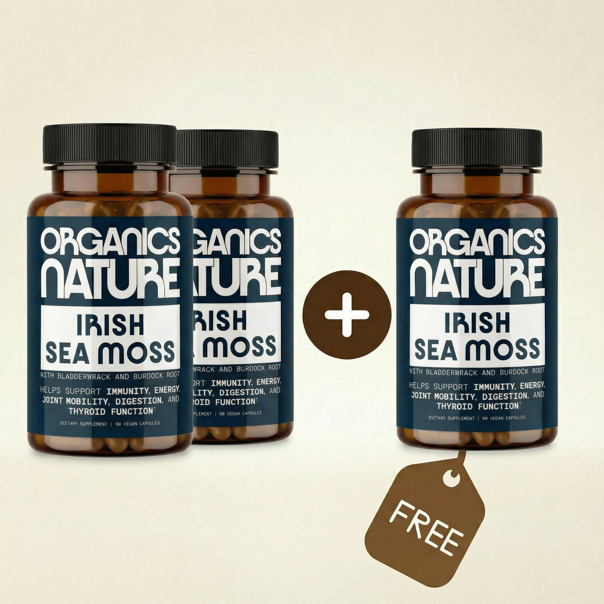 Sea Moss With Bladderwrack & Burdock Root - 3 Bottles