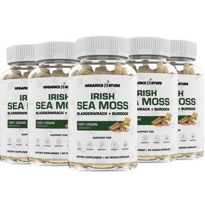 Irish Sea Moss With Bladderwrack & Burdock Root - 3 Bottles