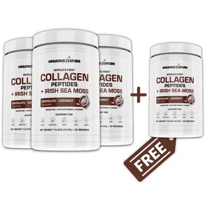 Limited Edition Chocolate-Coconut Collagen Sea Moss 4 Tubs